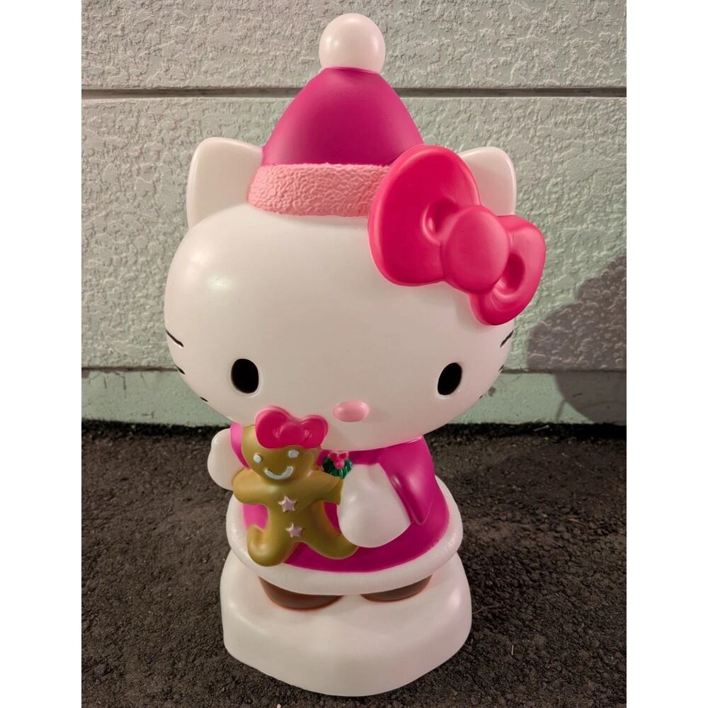 NEW Hello Kitty Christmas Blow Mold Plug In 22” Holiday Trending Pink Outfit
